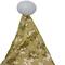 14" Adult Medium Sequin Snowflake Santa Hat, Gold